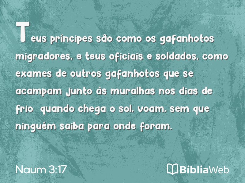 Naum 3:17 em imagem para compartilhar