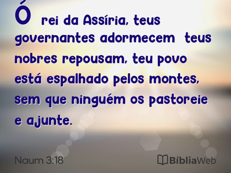 Naum 3:18 em imagem para compartilhar