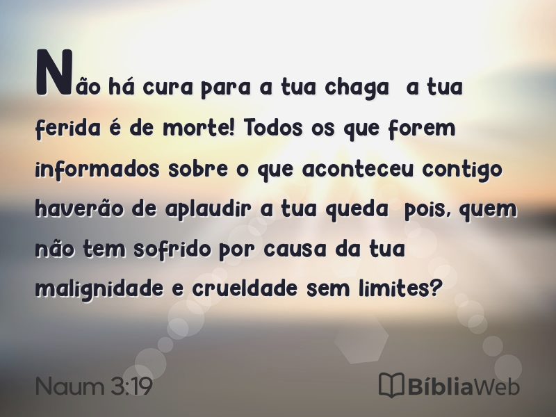 Naum 3:19 em imagem para compartilhar