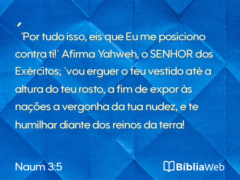 Naum 3:5 em imagem para compartilhar