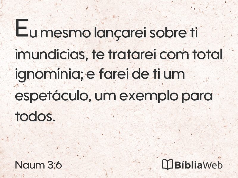Naum 3:6 em imagem para compartilhar