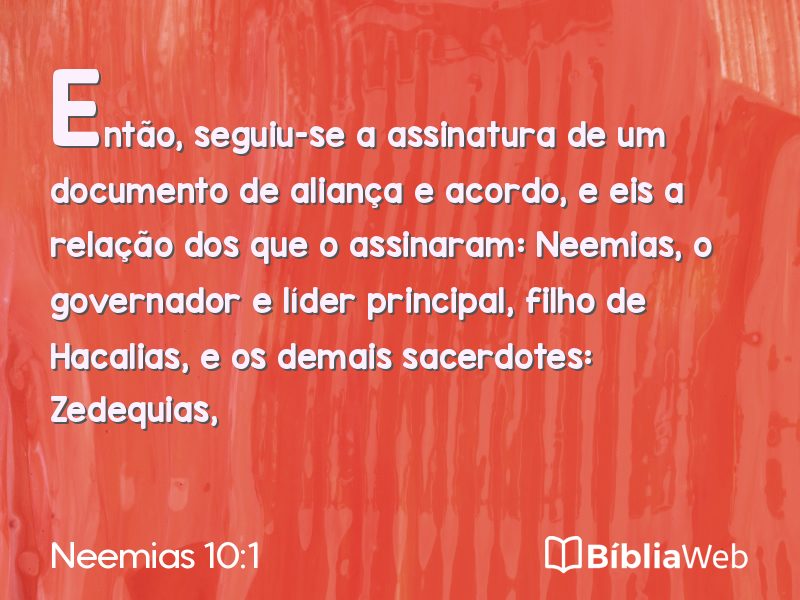 Neemias 10:1 em imagem para compartilhar