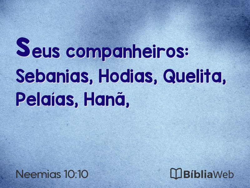 Neemias 10:10 em imagem para compartilhar