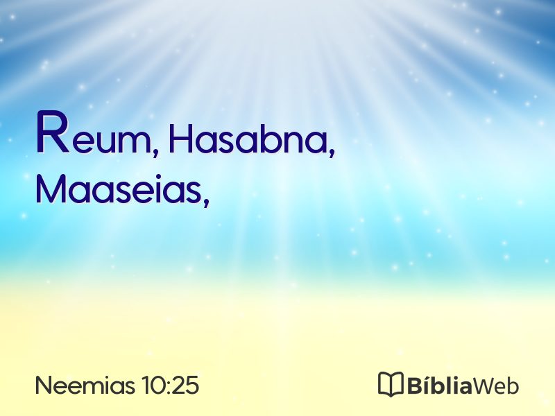 Neemias 10:25 em imagem para compartilhar