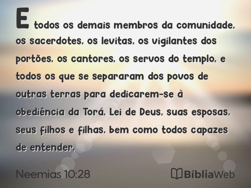 Neemias 10:28 em imagem para compartilhar