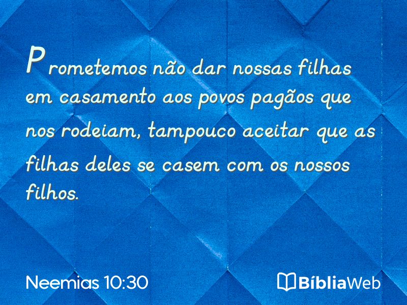 Neemias 10:30 em imagem para compartilhar