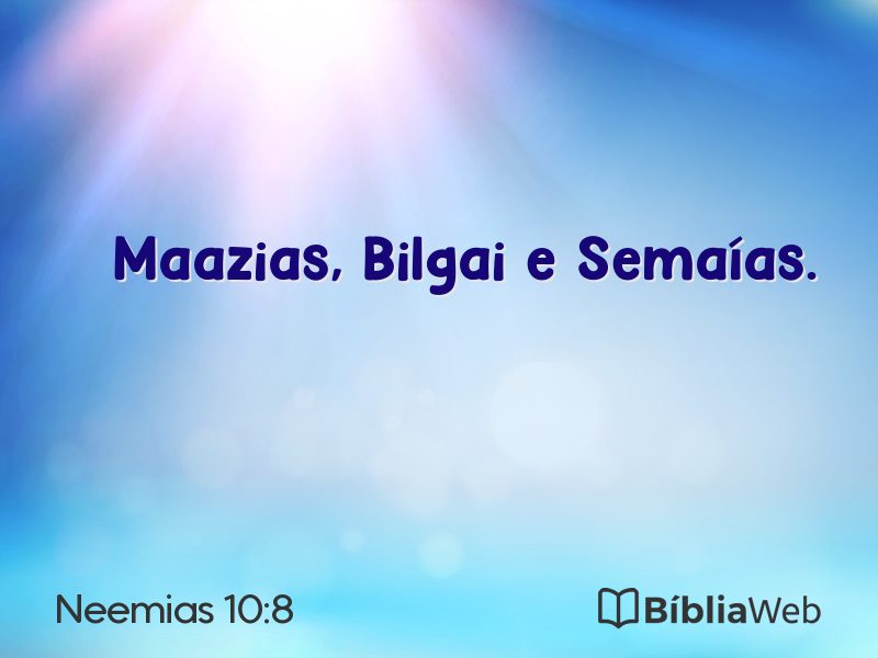 Neemias 10:8 em imagem para compartilhar