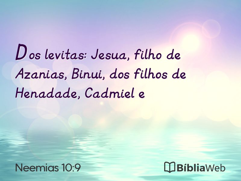 Neemias 10:9 em imagem para compartilhar