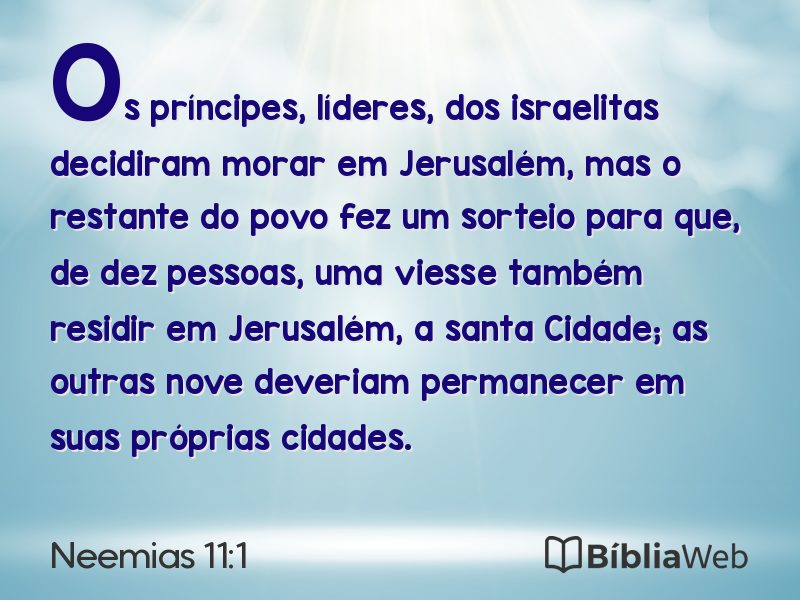 Neemias 11:1 em imagem para compartilhar