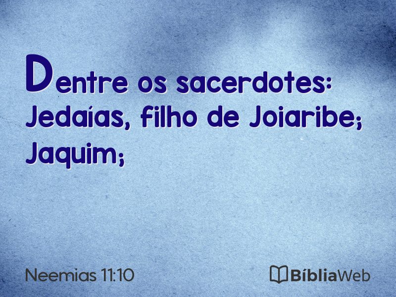 Neemias 11:10 em imagem para compartilhar