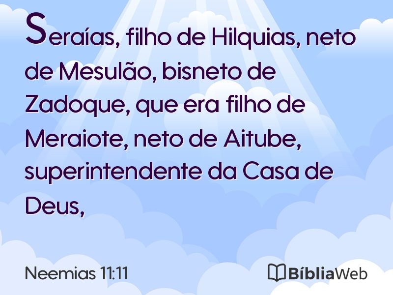 Neemias 11:11 em imagem para compartilhar