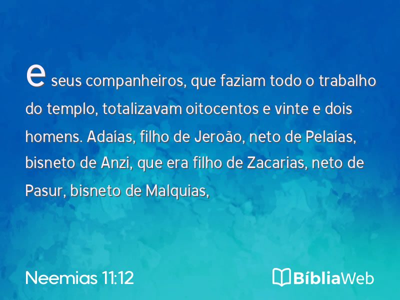 Neemias 11:12 em imagem para compartilhar