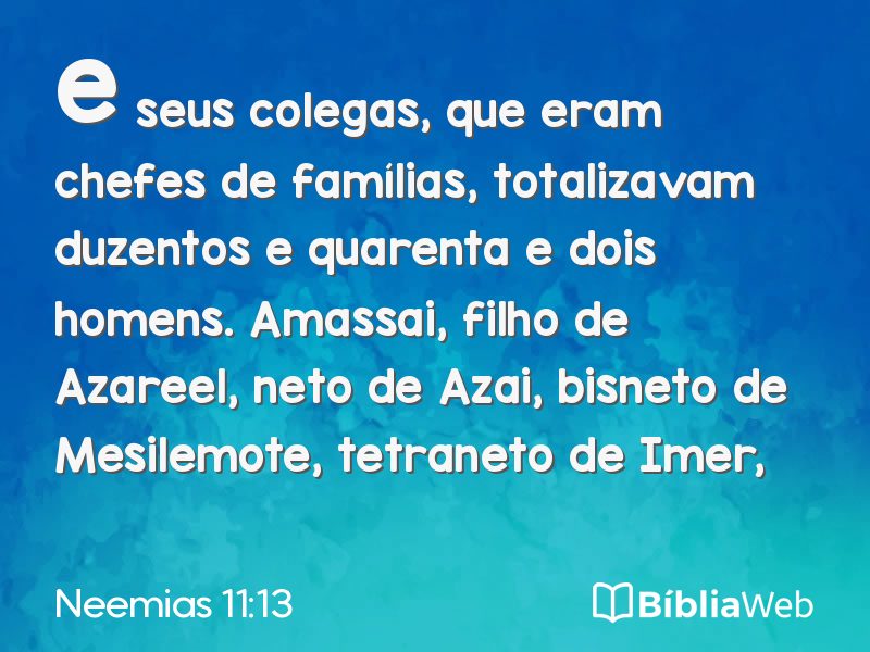 Neemias 11:13 em imagem para compartilhar