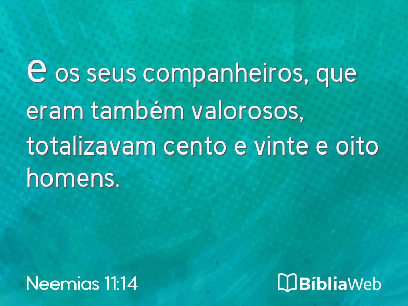 Neemias 11:14 em imagem para compartilhar