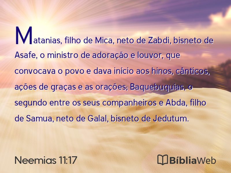 Neemias 11:17 em imagem para compartilhar