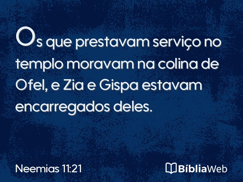 Neemias 11:21 em imagem para compartilhar