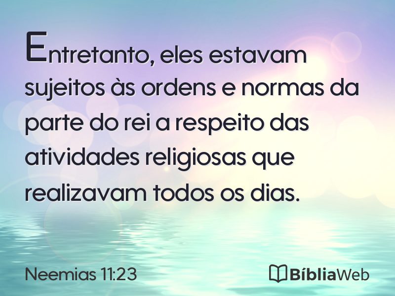 Neemias 11:23 em imagem para compartilhar