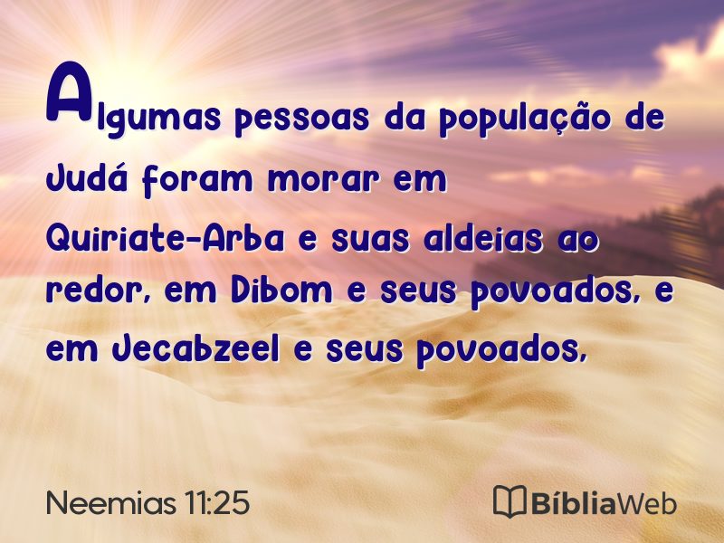 Neemias 11:25 em imagem para compartilhar