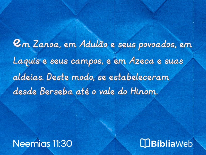 Neemias 11:30 em imagem para compartilhar