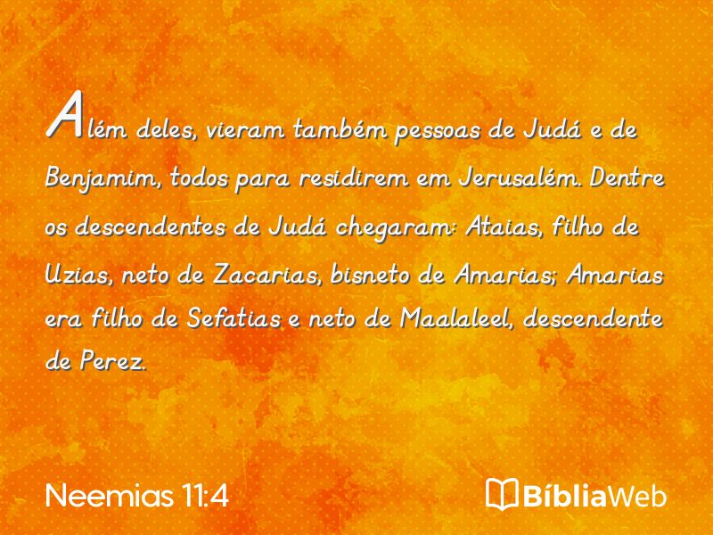 Neemias 11:4 em imagem para compartilhar