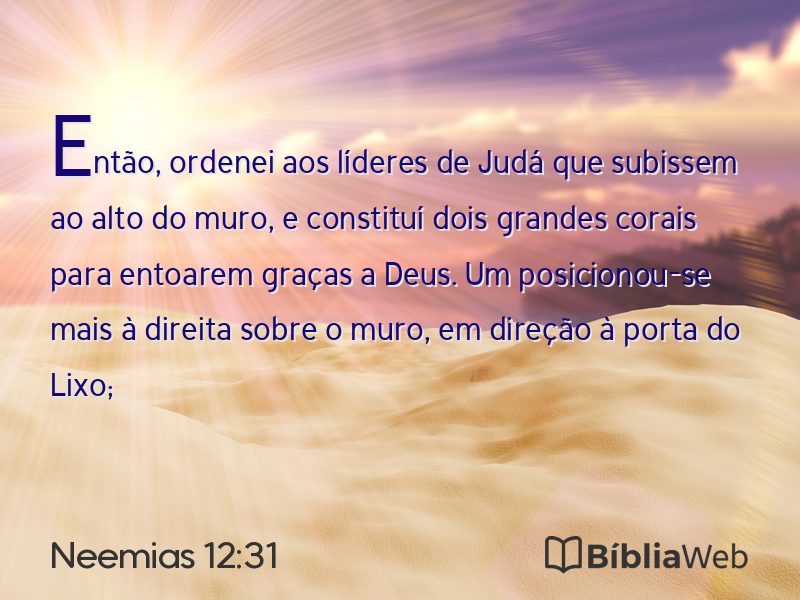 Neemias 12:31 em imagem para compartilhar