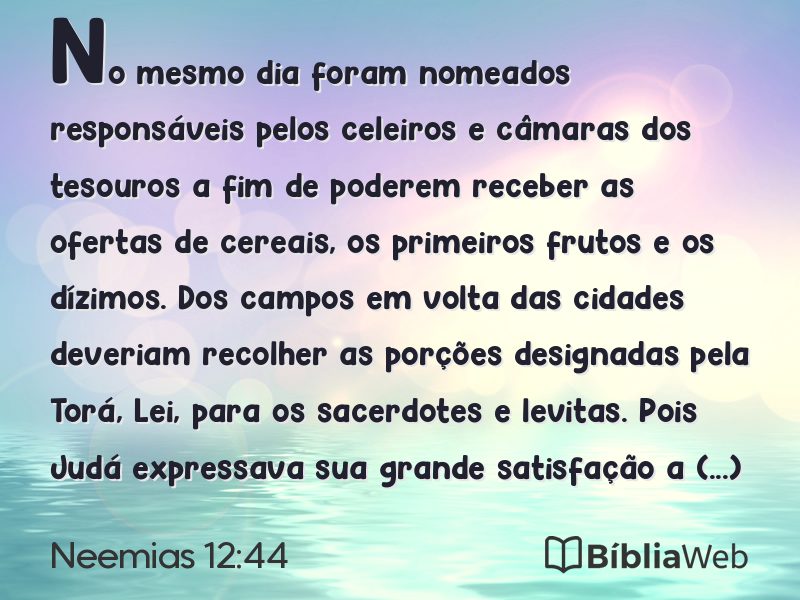 Neemias 12:44 em imagem para compartilhar