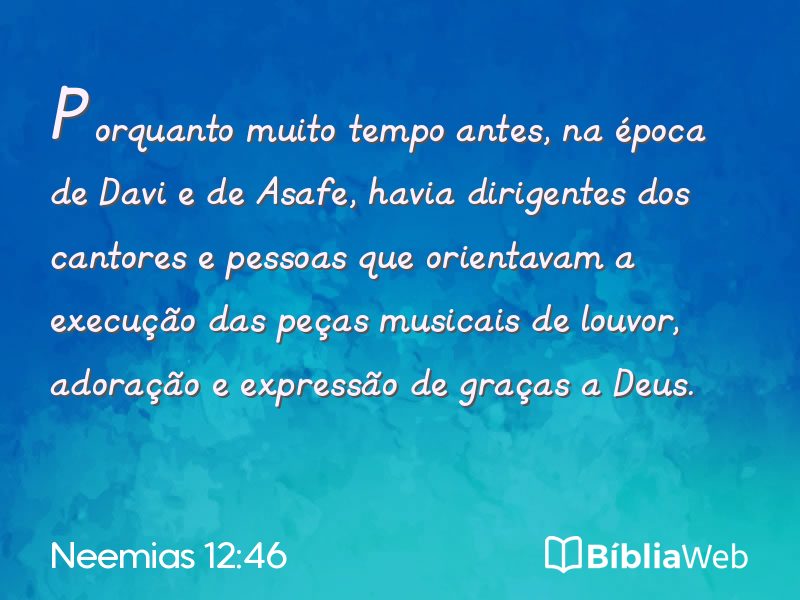 Neemias 12:46 em imagem para compartilhar