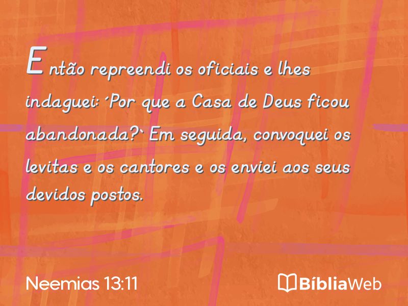 Neemias 13:11 em imagem para compartilhar