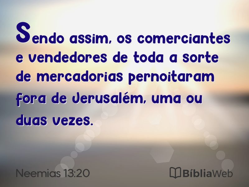 Neemias 13:20 em imagem para compartilhar