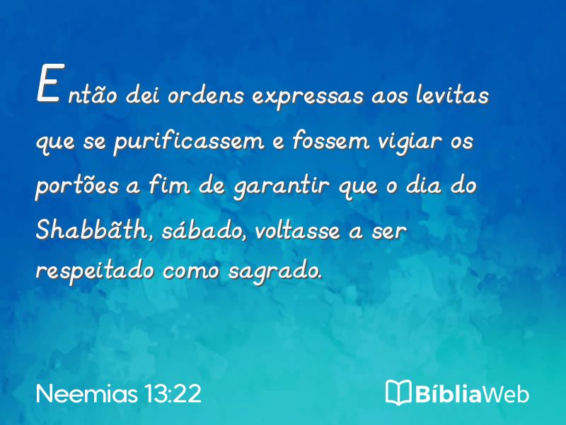 Neemias 13:22 em imagem para compartilhar
