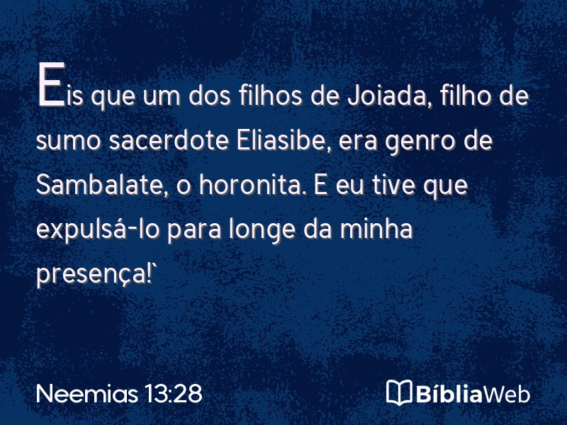 Neemias 13:28 em imagem para compartilhar