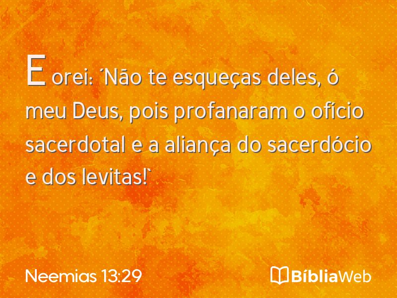 Neemias 13:29 em imagem para compartilhar