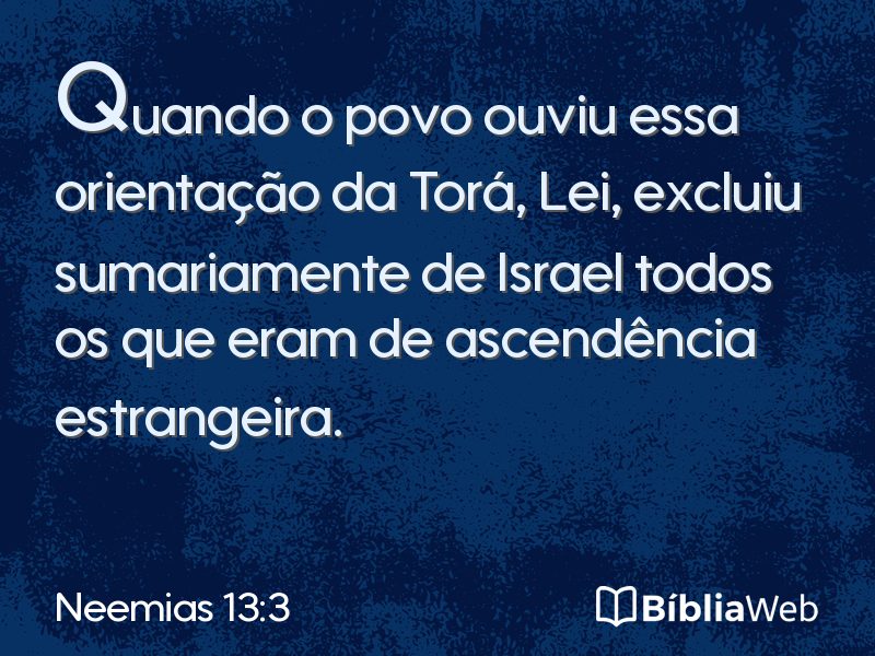 Neemias 13:3 em imagem para compartilhar
