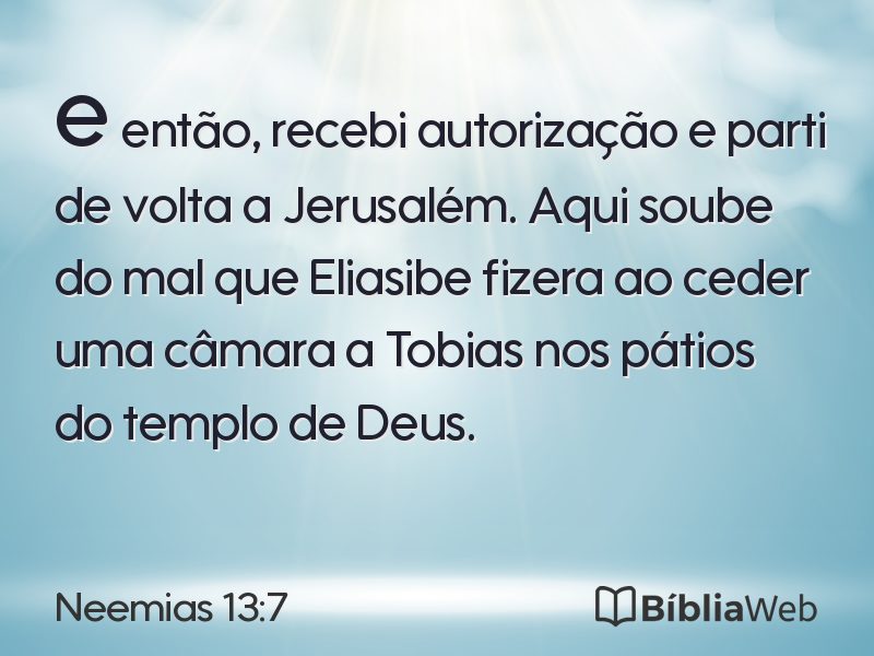 Neemias 13:7 em imagem para compartilhar