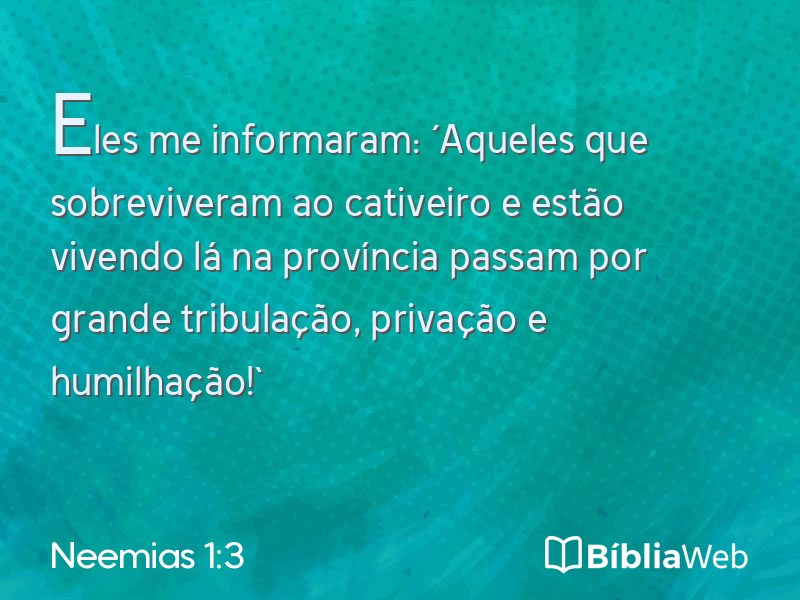 Neemias 1:3 em imagem para compartilhar