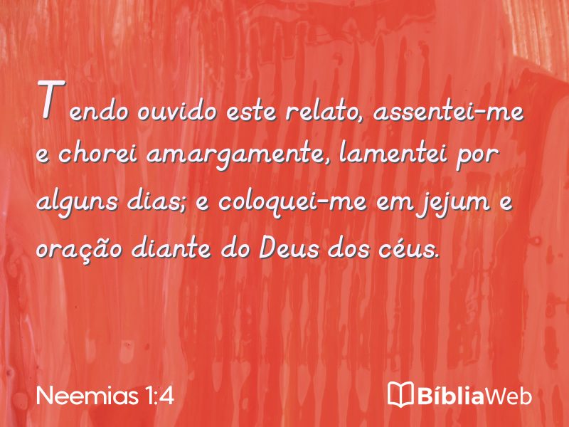 Neemias 1:4 em imagem para compartilhar
