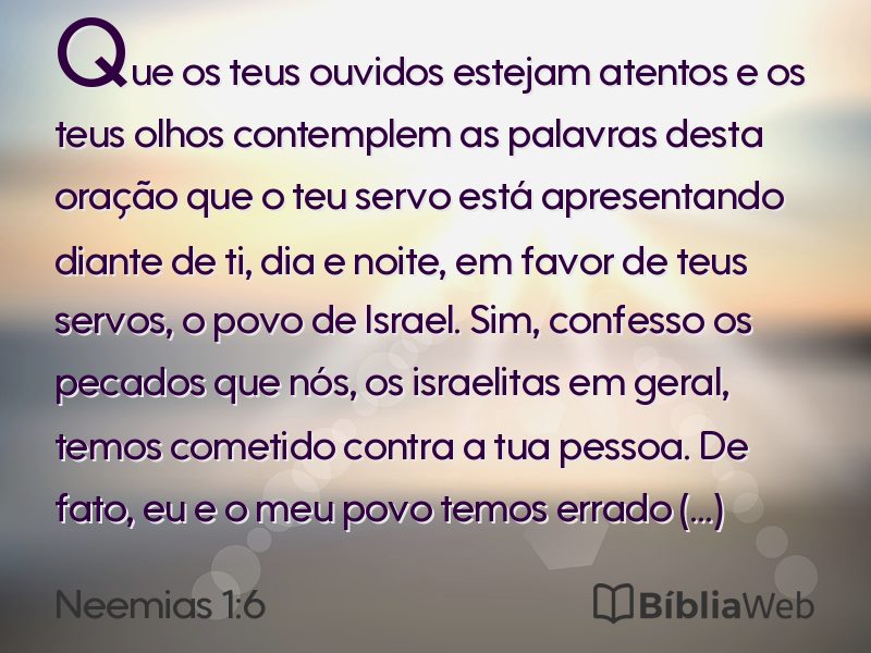 Neemias 1:6 em imagem para compartilhar