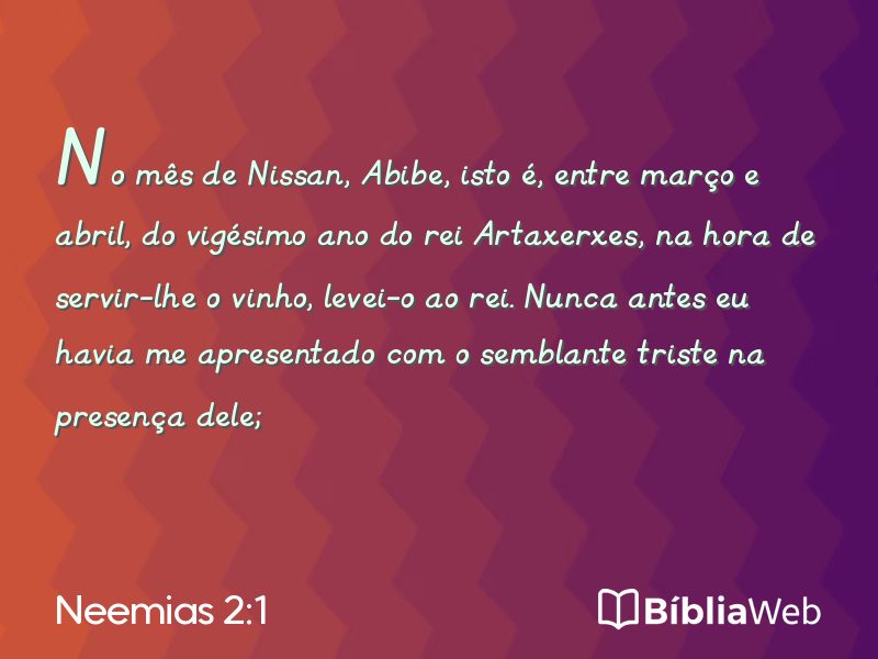Neemias 2:1 em imagem para compartilhar