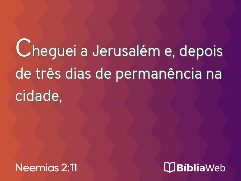 Neemias 2:11 em imagem para compartilhar