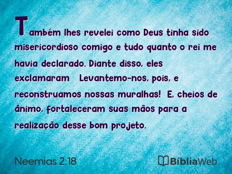 Neemias 2:18 em imagem para compartilhar