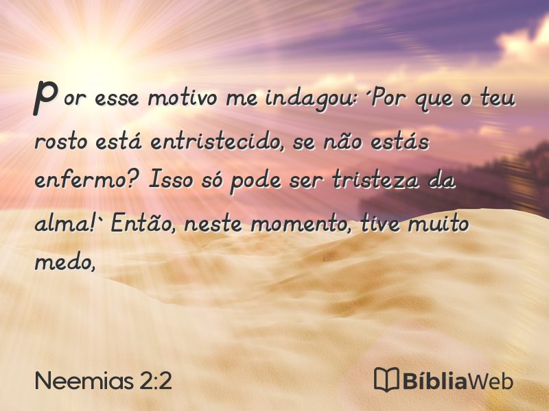 Neemias 2:2 em imagem para compartilhar