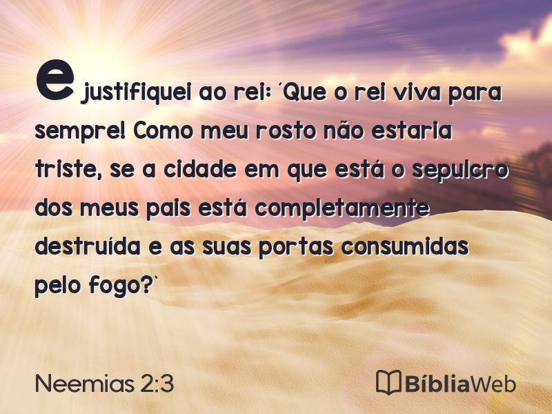 Neemias 2:3 em imagem para compartilhar