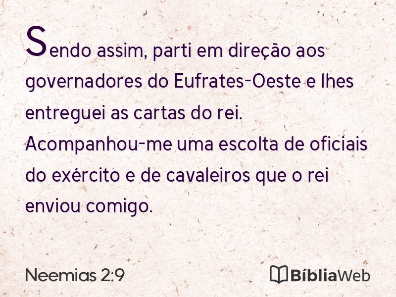 Neemias 2:9 em imagem para compartilhar