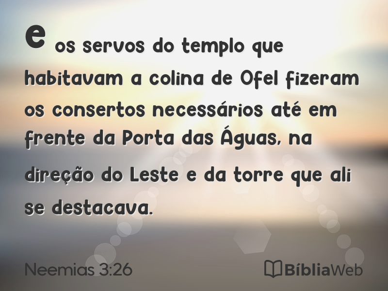Neemias 3:26 em imagem para compartilhar