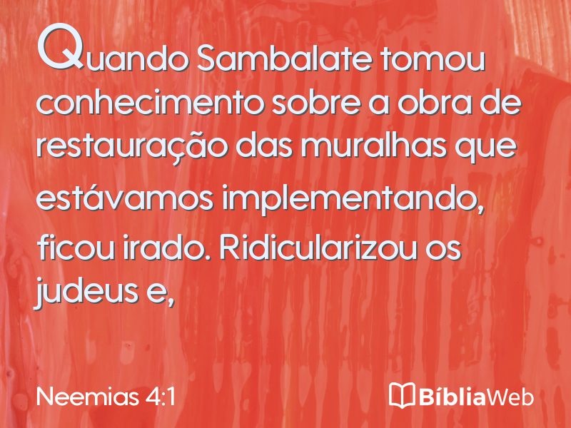 Neemias 4:1 em imagem para compartilhar