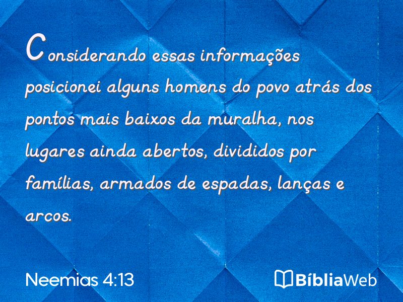Neemias 4:13 em imagem para compartilhar