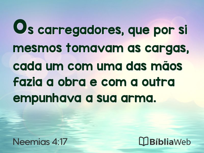 Neemias 4:17 em imagem para compartilhar