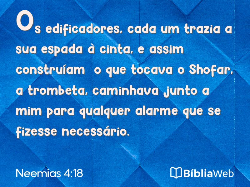 Neemias 4:18 em imagem para compartilhar