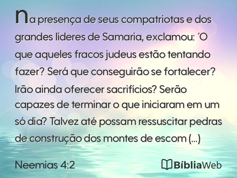 Neemias 4:2 em imagem para compartilhar