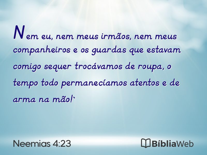 Neemias 4:23 em imagem para compartilhar